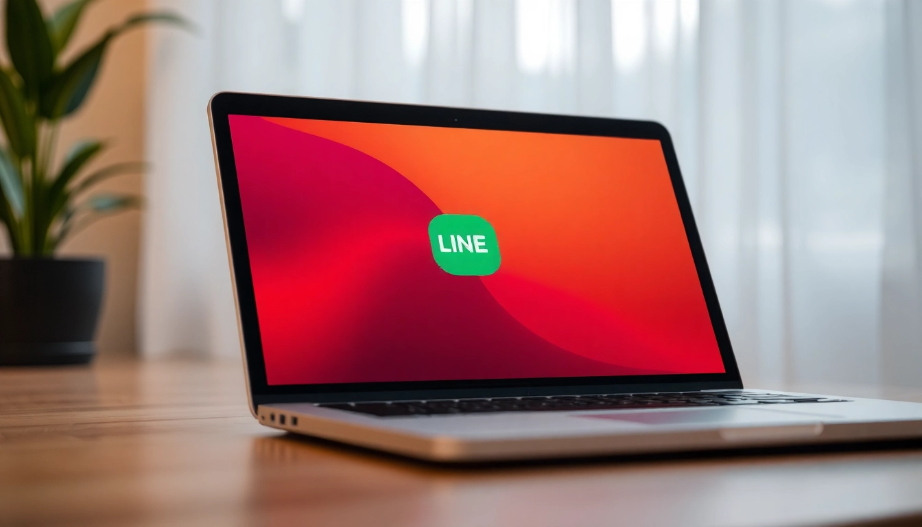 Download the line電腦版官方下載 on your laptop showcasing its user-friendly interface.